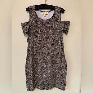 MICHAEL KORS, Leopard Print, Cold shoulder, Size M dress, NWT